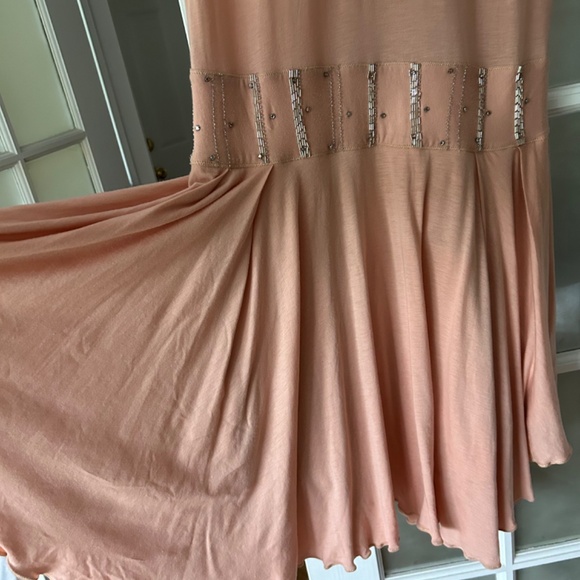 How & Wen Fairy Party Dress Peach Flirty Skirt - Picture 3 of 9